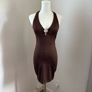 H&M Halter Neck Body Con Mini Dress (S)